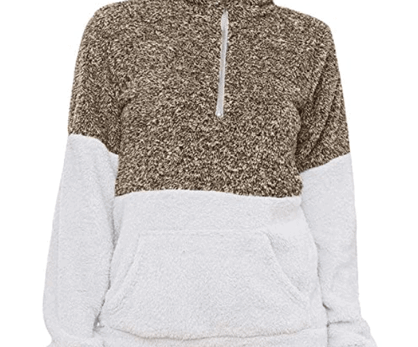 Les umes Womens Fleece Hooded Coats Full Zipper Soft Hoodies Cardigan Jacket Winter Fuzzy Outwear Coat with Pocket