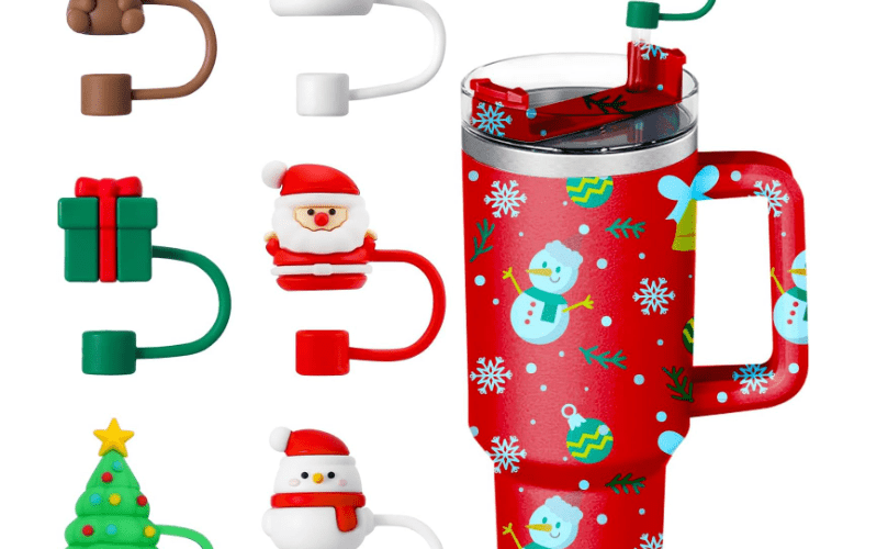 Christmas Cup Straw Cover Silicone Straw Cover 10mm Straw Cover