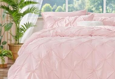 BEDELITE Queen Comforter Set Baby Pink