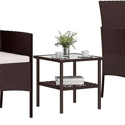 Outsunny 3 Piece Wicker Patio Furniture Set