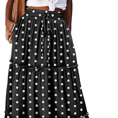 onlypuff Boho Maxi Skirt for Women High