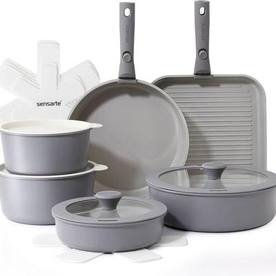 SENSARTE 17 Piece Ceramic Pots and Pans