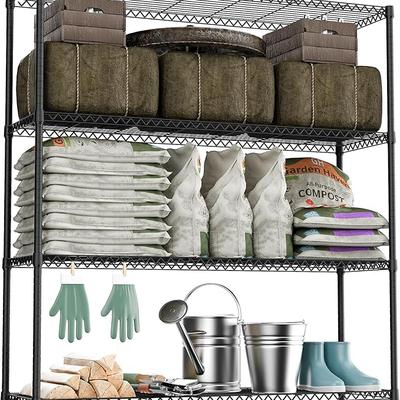 M MZG 4Tier Outdoor Metal Storage Shelving