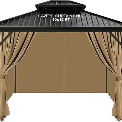 10’x12‘ Gazebo Curtains Outdoor Waterproof