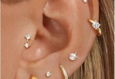 MILACOLATO 7 Pairs Cartilage Hoop Earrings Set