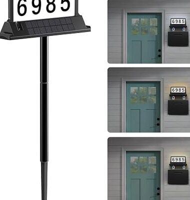 Solar Address Sign for House Numbers –