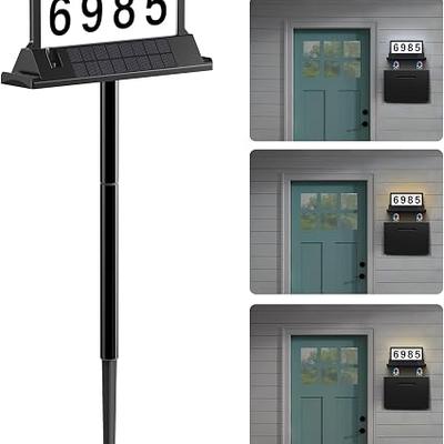 Solar Address Sign for House Numbers –