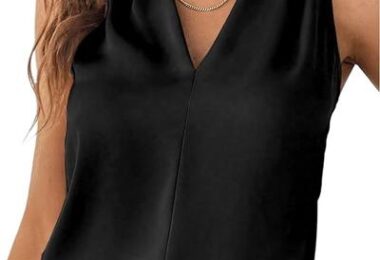 EVALESS Pleated Business Tank Tops for Women