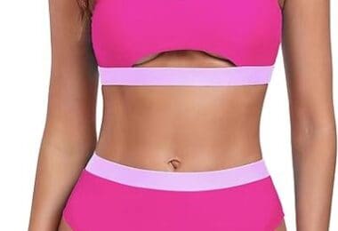 Ocean Blues Womens Color Block Two Piece