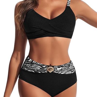 Hanna Nikole Womens High Waisted Bikini Sets