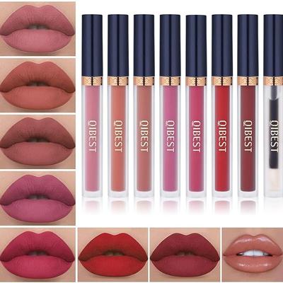QiBest 7Pcs Matte Liquid Lipstick 1Pcs