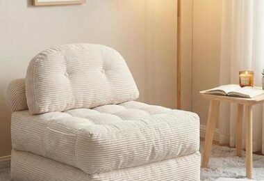 Convertible Corduroy Floor Sofa