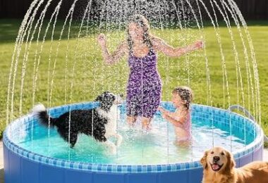 Foldable Kiddie Pool with Sprinkler