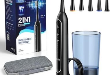 Electric Toothbrush with Water Flosser Combo for