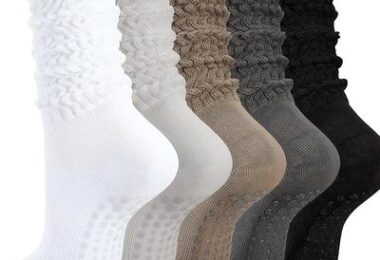 5 Pairs Grippy Pilates Socks for Women