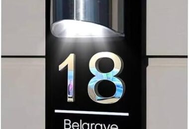 Personalized Solar House Number Plaques with Light