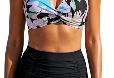 RELLECIGA Womens Two Piece Swimsuits V Neck