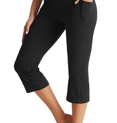 Libin Womens Yoga Capris Pants Flared Leggings