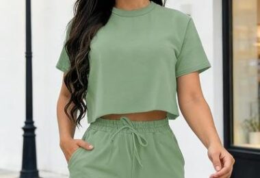 Women Outfits Short Sleeve Summer Set Casual