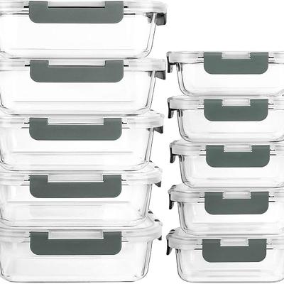 10Pack MCIRCO Glass Meal Prep Containers With