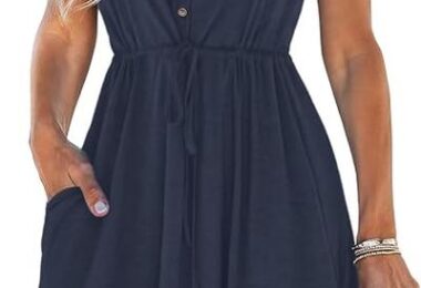 MISFAY Women Summer Dress Casual V Neck