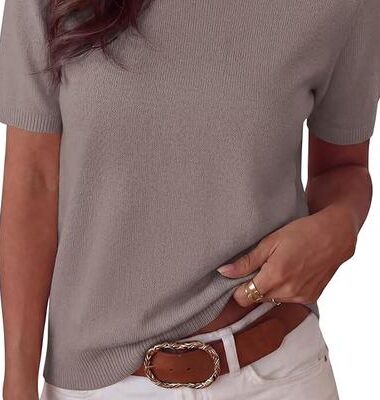 BTFBM Summer Tops Short Sleeve Sweater for