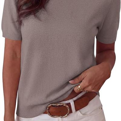 BTFBM Summer Tops Short Sleeve Sweater for