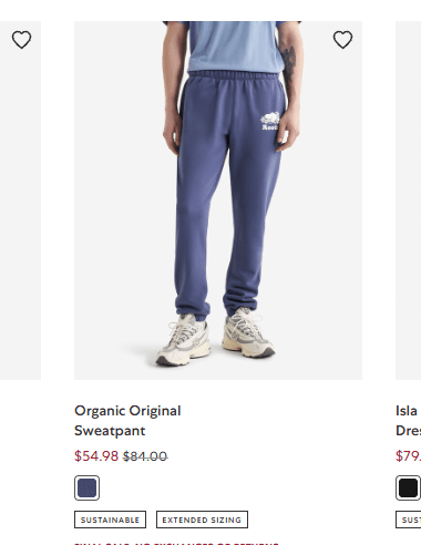 Roots Summer sale