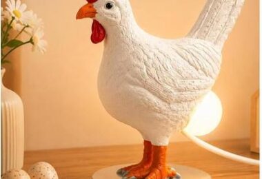 Chicken Shaped Lamp White Hen Night Light