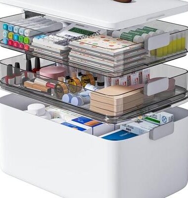 MOPUP 3 Tier Medicine Storage Box Organizer