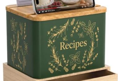 Orionstar Recipe Box Set with Wooden Drawer