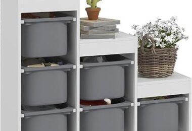 Qaba Toy Storage Organizer with 6 Plastic