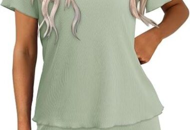Womens Summer 2 Piece Outfits Pajamas Sets
