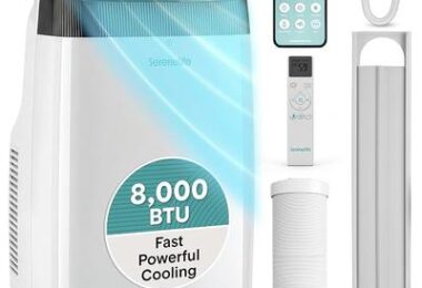 SereneLife Portable Air Conditioner 8000 BTU With