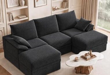 107 Modular Sectional Sofa Boneless Couch with
