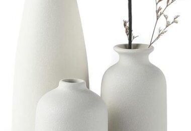 CEMABT White Ceramic vase Set3 Small Flower