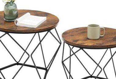 VASAGLE Small Coffee Table Set of 2