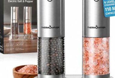 ThermoMaven Electric Salt and Pepper Grinder Set
