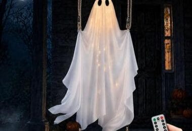 5FT Halloween Hanging Swing Ghost Remote Lights