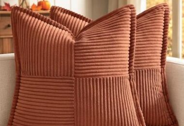 MIULEE Set of 2 Fall Dark Rust