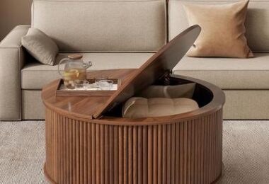 LYNCOHOME Round Coffee Table