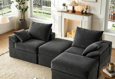 71 Modular Sectional loveseat Sofa Boneless Couch
