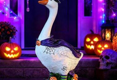 GIGALUMI 20 Halloween Witch Porch Goose for