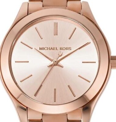 Michael Kors Slim Runway ThreeHand Rose GoldTone