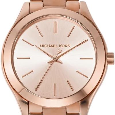 Michael Kors Slim Runway ThreeHand Rose GoldTone