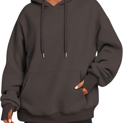 RIROW Womens Basic Pullover Hoodies with Thumb