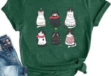 Christmas Shirts Women Meowy Christmas Tshirt Cute