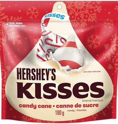HERSHEYS KISSES Candy Cane Christmas Candy