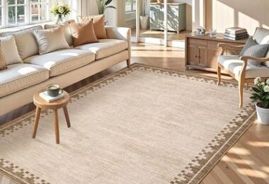 GarveeHome 5×7 Washable Rug for Living Room