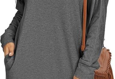 PrinStory Womens Long Sleeves Dresses Casual Loose